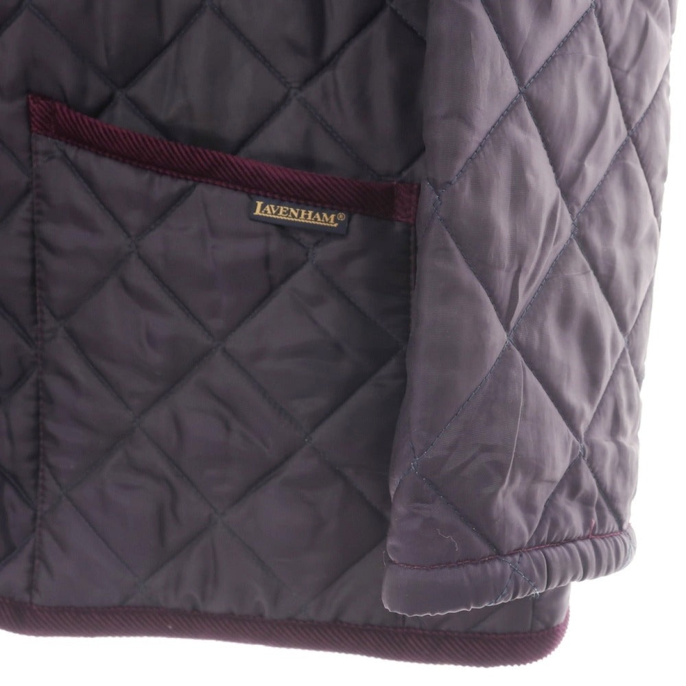 【中古】ラベンハム LAVENHAM ポリエステエル 中綿入り キルティングブルゾン ダークパープル【サイズ36】【 状態ランクC 】【 メンズ 】