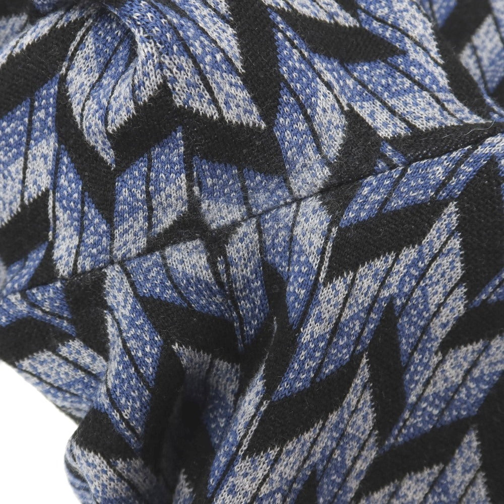【中古】エンポリオ アルマーニ EMPORIO ARMANI ウール クルーネック プルオーバーニット ブルー系xグレー【サイズM】【 状態ランクB 】【 メンズ 】