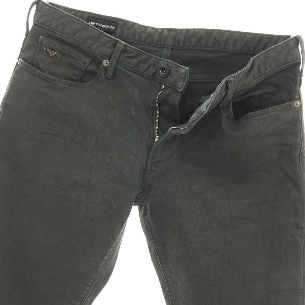 【中古】エンポリオ アルマーニ EMPORIO ARMANI ストレッチ コットン 5ポケットパンツ ダークオリーブグレー系【サイズ32】【 状態ランクB 】【 メンズ 】