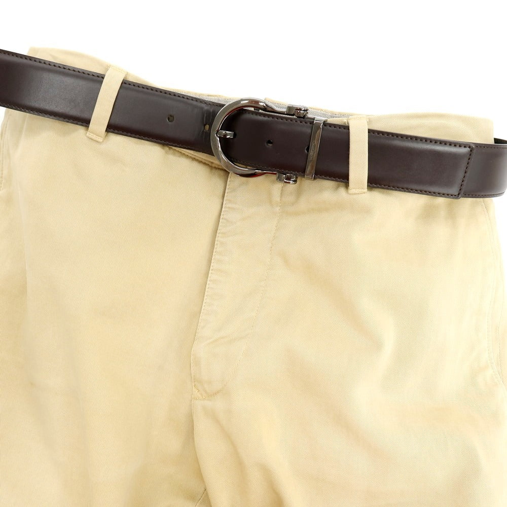 【中古】サルヴァトーレフェラガモ Salvatore Ferragamo レザー ベルト ダークブラウン【サイズ表記なし(約93.5cm位)】【 状態ランクB 】【 メンズ 】