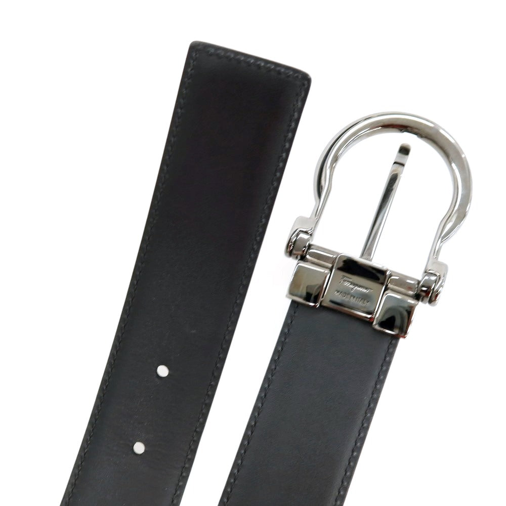 【中古】サルヴァトーレフェラガモ Salvatore Ferragamo レザー ベルト ダークブラウン【サイズ表記なし(約93.5cm位)】【 状態ランクB 】【 メンズ 】