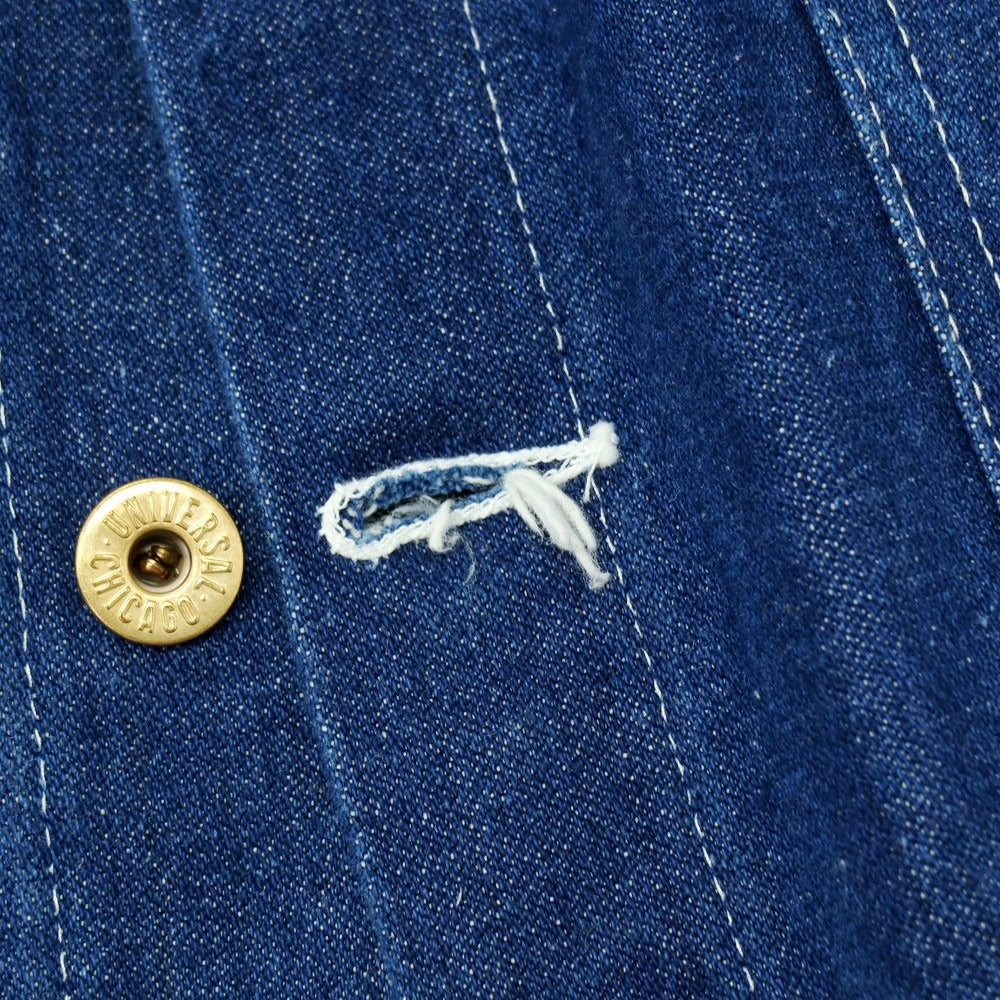 【中古】ユニバーサルオーバーオール UNIVERSAL OVERALL Stone Cutter コットン デニム カバーオール ネイビー【サイズ38】【 状態ランクC 】【 メンズ 】