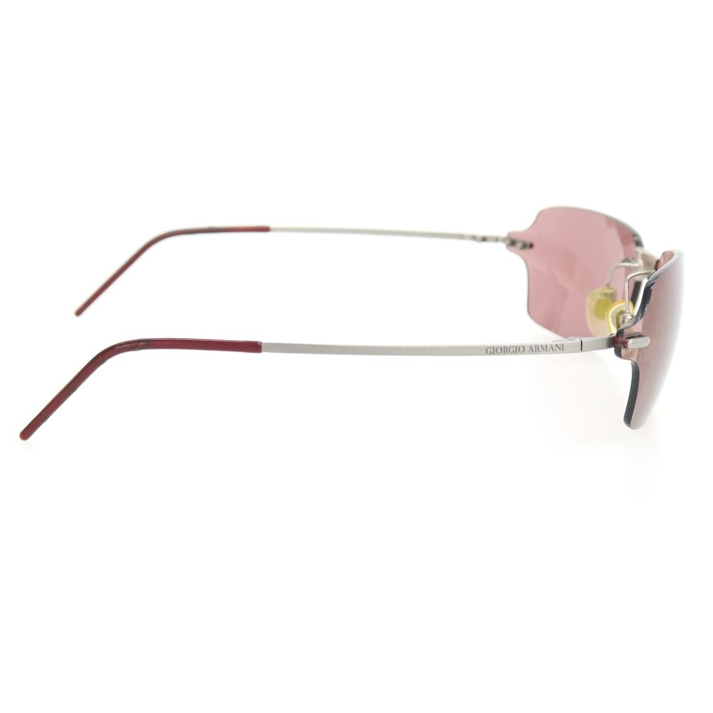 【中古】ジョルジオアルマーニ GIORGIO ARMANI リムレス サングラス シルバーxワイン系【サイズ63□16 125】【 状態ランクC 】【 メンズ 】