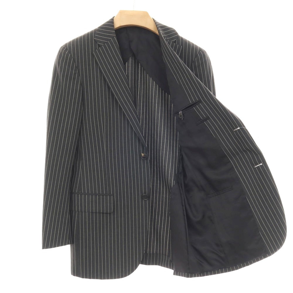 【中古】ポールスチュアート PAUL STUART ウール ストライプ 2つボタンスーツ グレー【サイズ38】【 状態ランクD 】【 メンズ 】
