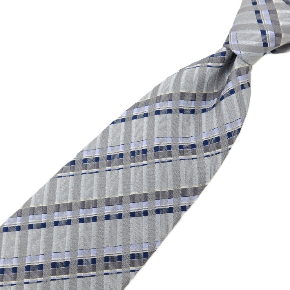 【SALE30%OFF/返品不可】【中古】ポールスチュアート PAUL STUART シルク チェック柄ネクタイ グレー【 状態ランクC 】【 メンズ 】