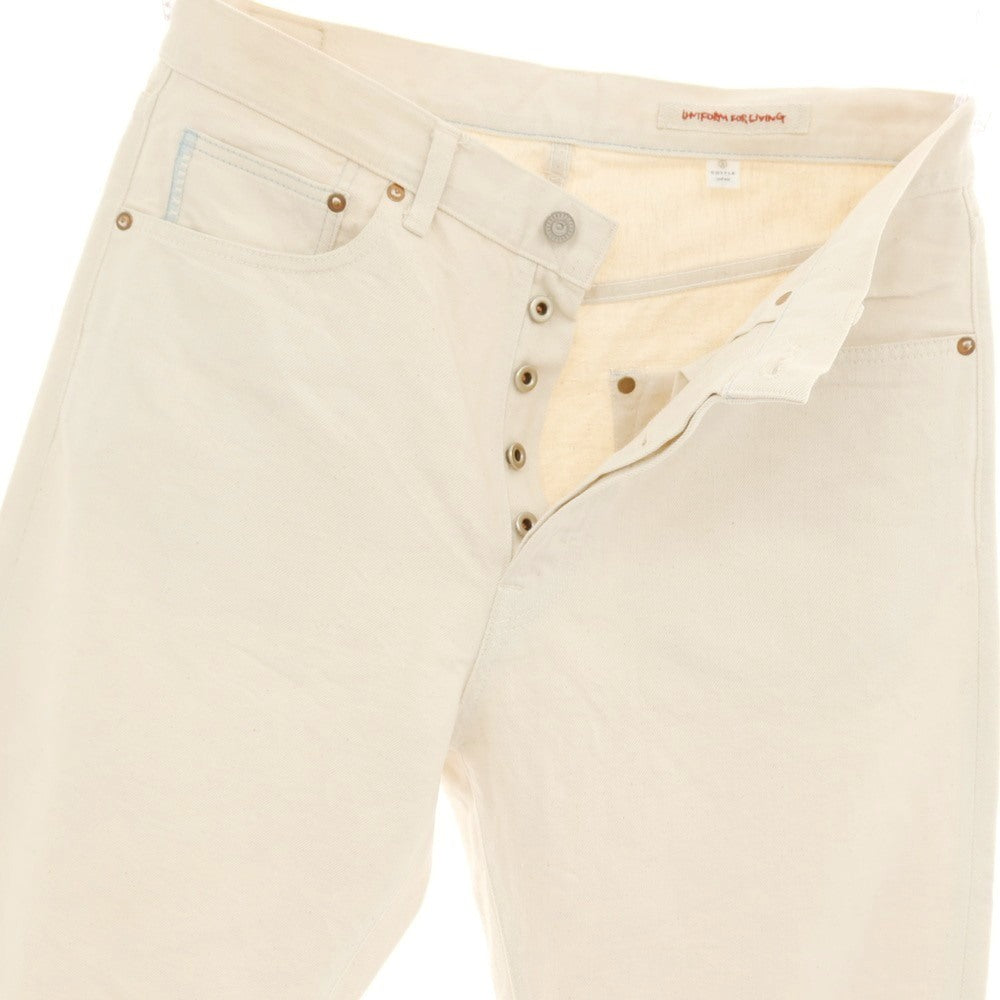 【中古】コトル cottle コットンリネン デニムパンツ アイボリー【サイズ3】【 状態ランクC 】【 メンズ 】