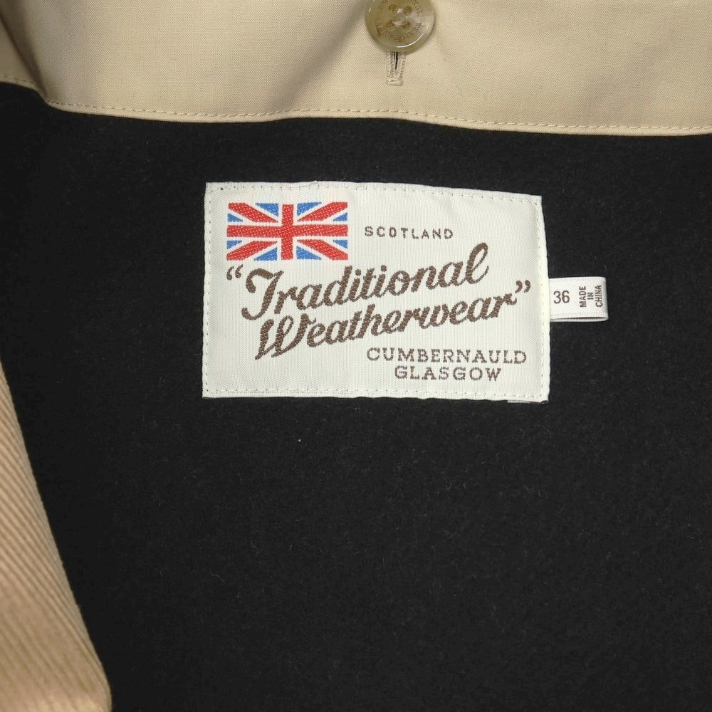 【中古】トラディショナルウェザーウェア Traditional Weatherwear コットン ストームシール ダブルブレストコート ベージュ【サイズ36】【 状態ランクB 】【 メンズ 】
