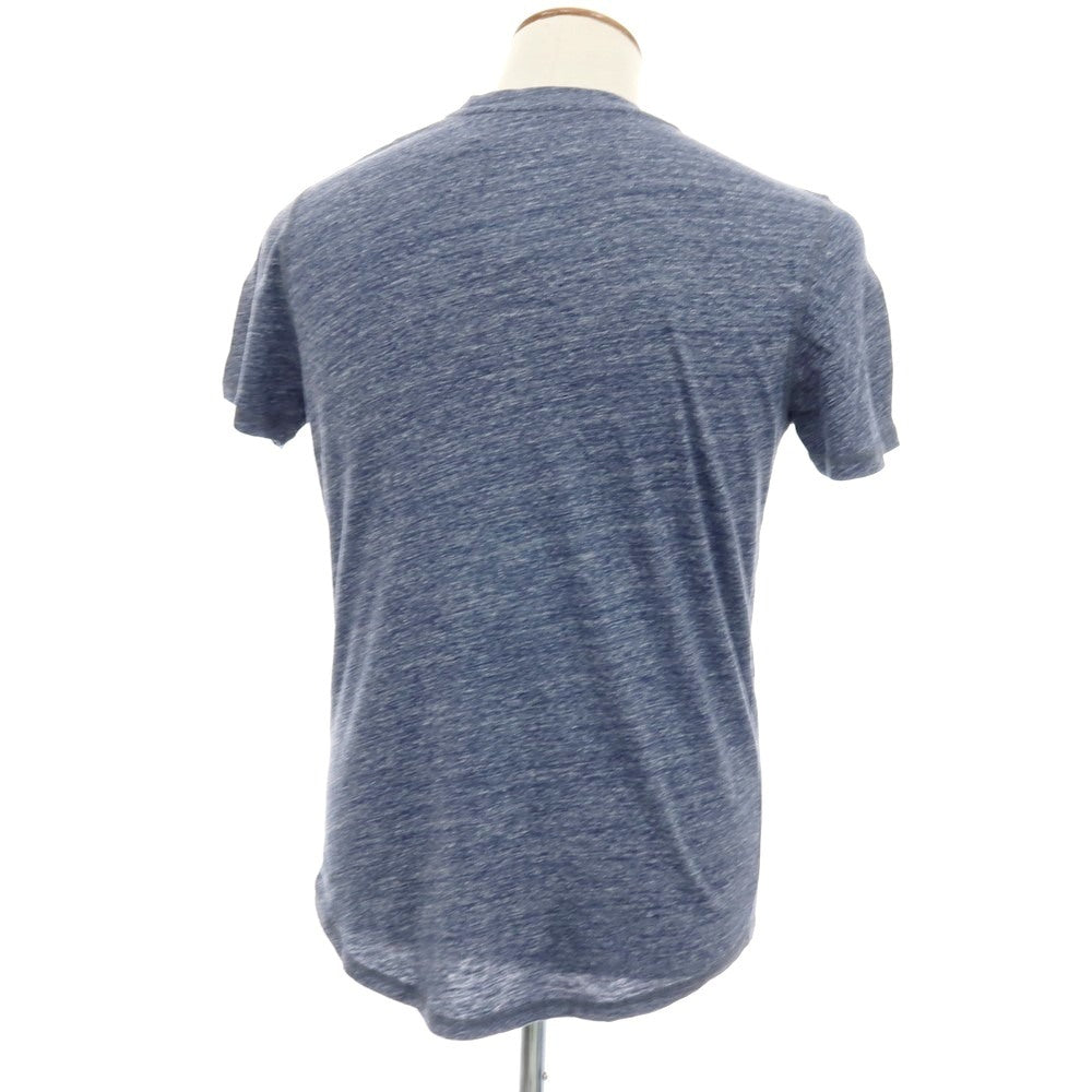 【SALE30%OFF/返品不可】【中古】マジェスティック フィラチュール オム MAJESTIC FILATURES HOMME コットン ヘンリーネック 半袖Tシャツ メランジネイビー【 サイズM 】【 状態ランクB 】【 メンズ 】