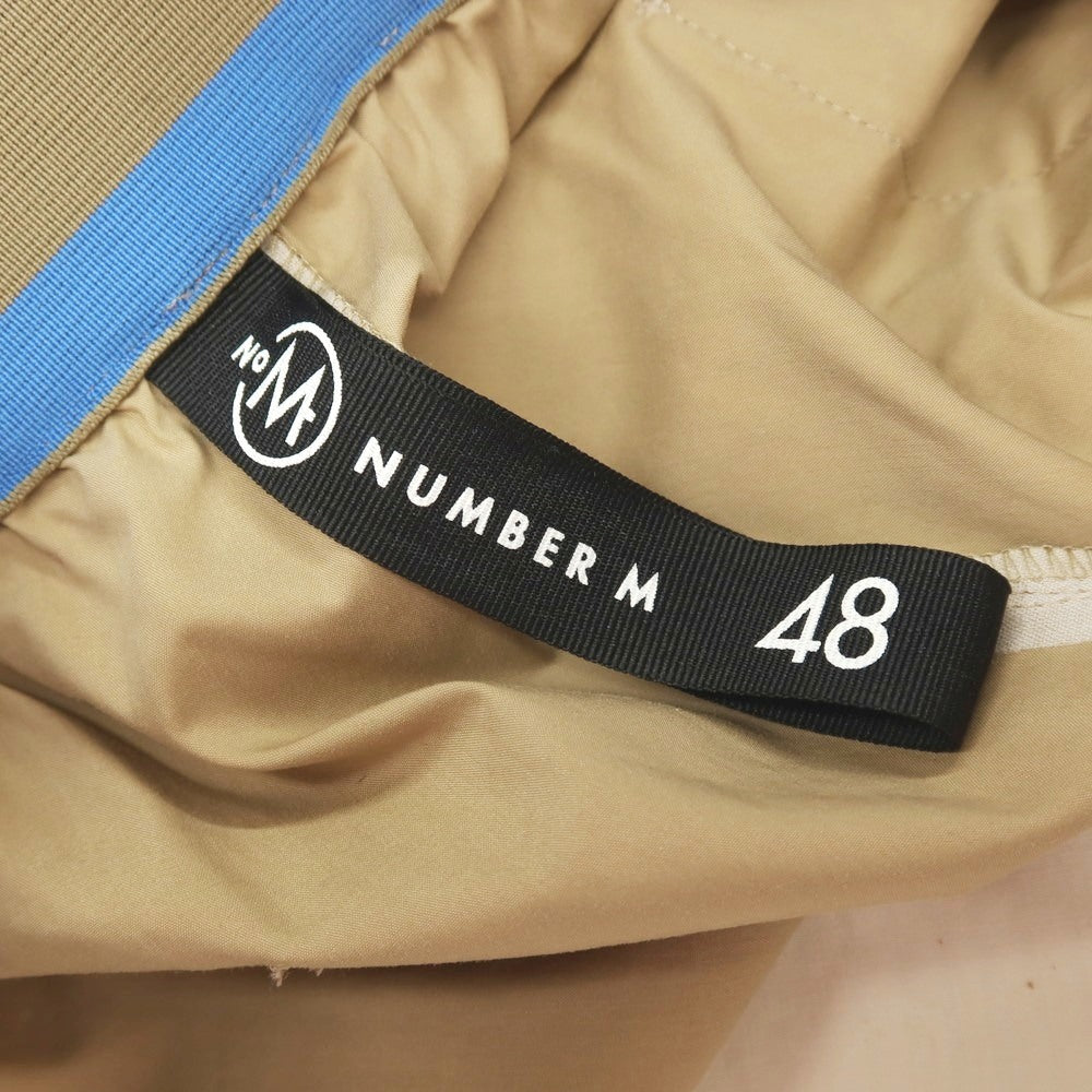 【中古】【未使用】ナンバーエム NUMBER M コットンポリエステル イージーパンツ ベージュxグリーンベージュ【サイズ48】【 状態ランクS 】【 メンズ 】