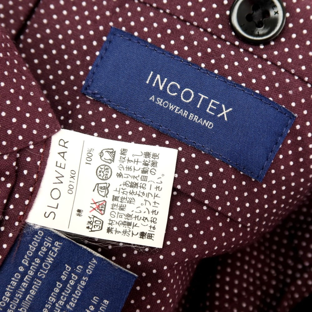 【中古】インコテックス INCOTEX コットン カジュアルスラックスパンツ ブラック【サイズ44】【 状態ランクB 】【 メンズ 】