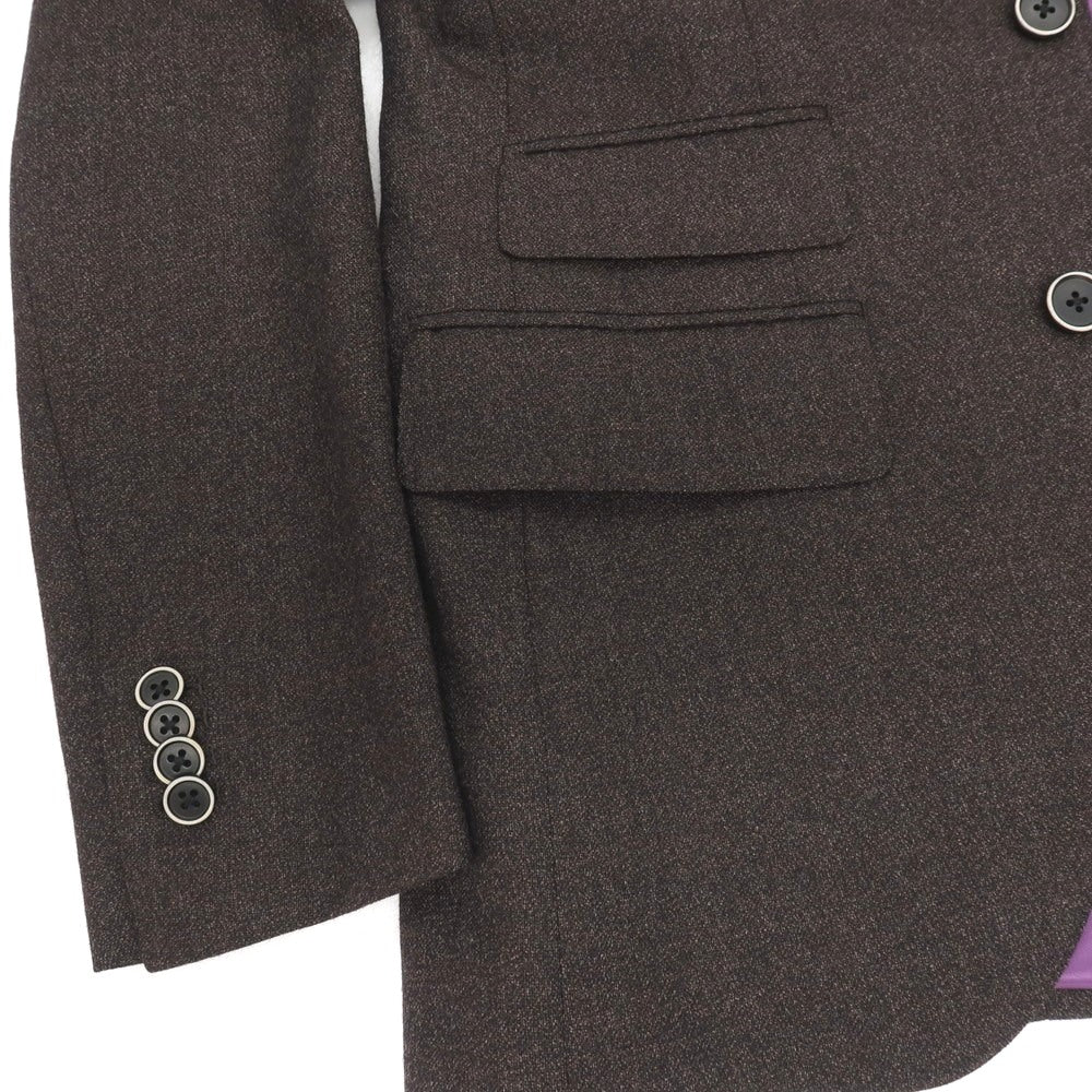 【中古】テーラーフィールズ tailorfields スリーピース ウール 2つボタンスーツ ダークブラウン系【サイズ上38/下79/ジレ44】【 状態ランクB 】【 メンズ 】
