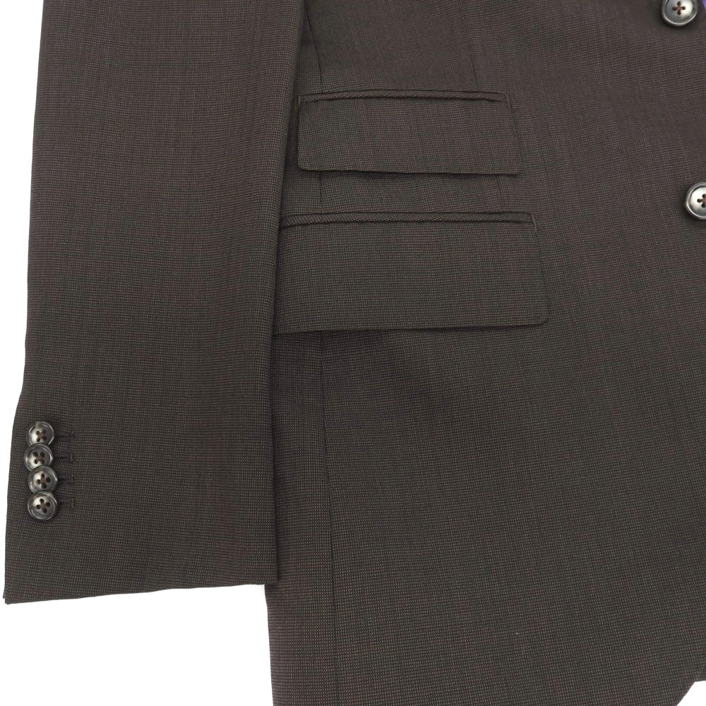 【中古】アザブテーラー azabu tailor スリーピース ウール 2つボタンスーツ ダークブラウン【サイズ上42/下79/ジレ44】【 状態ランクB 】【 メンズ 】