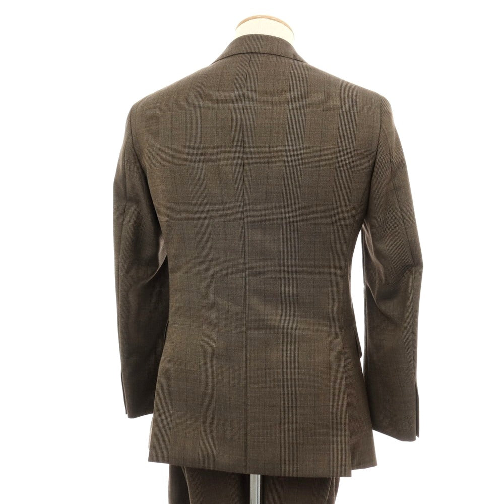 【中古】スーツカンパニー THE SUIT COMPANY ウール グレンチェック 2つボタンスーツ アッシュブラウン【サイズ165(S位)】【 状態ランクB 】【 メンズ 】