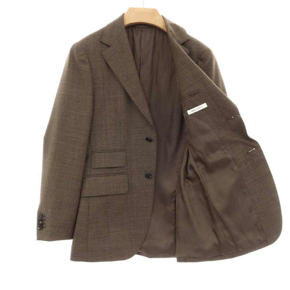 【中古】スーツカンパニー THE SUIT COMPANY ウール グレンチェック 2つボタンスーツ アッシュブラウン【サイズ165(S位)】【 状態ランクB 】【 メンズ 】