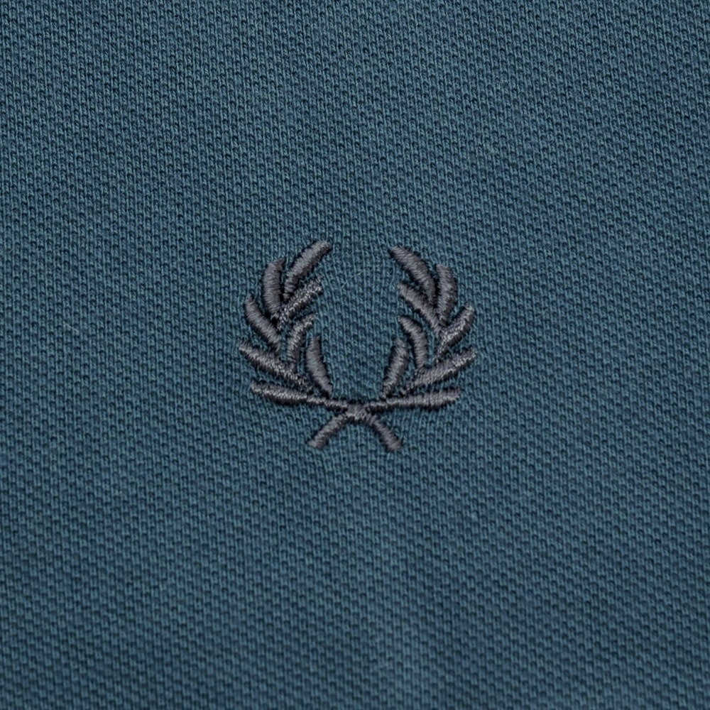 【SALE30%OFF/返品不可】【中古】フレッドペリー FRED PERRY コットン 鹿の子 半袖ポロシャツ ダークブルーグリーン系【 サイズ38 】【 状態ランクB 】【 メンズ 】