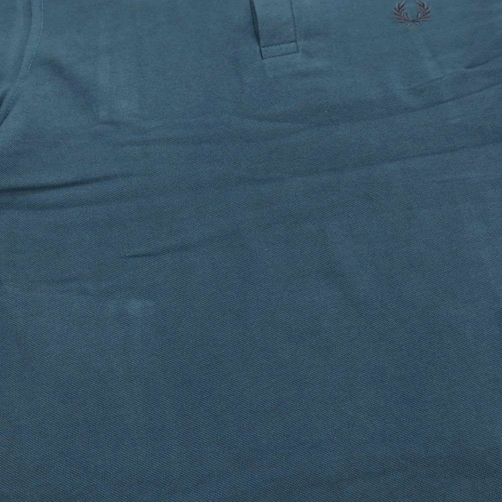 【SALE30%OFF/返品不可】【中古】フレッドペリー FRED PERRY コットン 鹿の子 半袖ポロシャツ ダークブルーグリーン系【 サイズ38 】【 状態ランクB 】【 メンズ 】