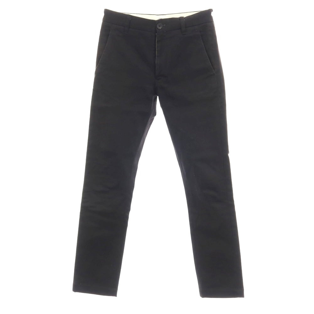 【中古】クロ KURO ストレッチ コットン チノパンツ ブラック【サイズ28】【 状態ランクC 】【 メンズ 】