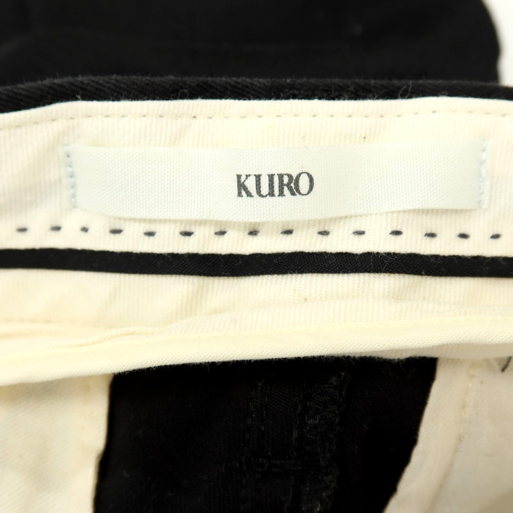 【中古】クロ KURO ストレッチ コットン チノパンツ ブラック【サイズ28】【 状態ランクC 】【 メンズ 】