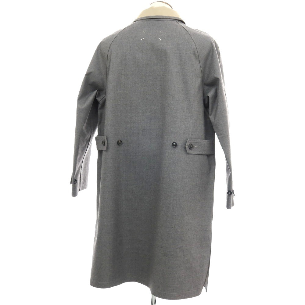 【中古】【未使用】マルタンマルジェラテン Martin Margiela 10 × MACKINTOSH ウール ゴム引き ステンカラーコート グレーxベージュ【サイズ52】【 状態ランクS 】【 メンズ 】