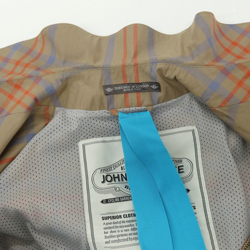 【中古】ジョン ブルトビー JOHN BOULTBEE コットン チェック CYCLING GARMENTS フィールドコート グレージュxオレンジ【サイズL】【 状態ランクB 】【 メンズ 】