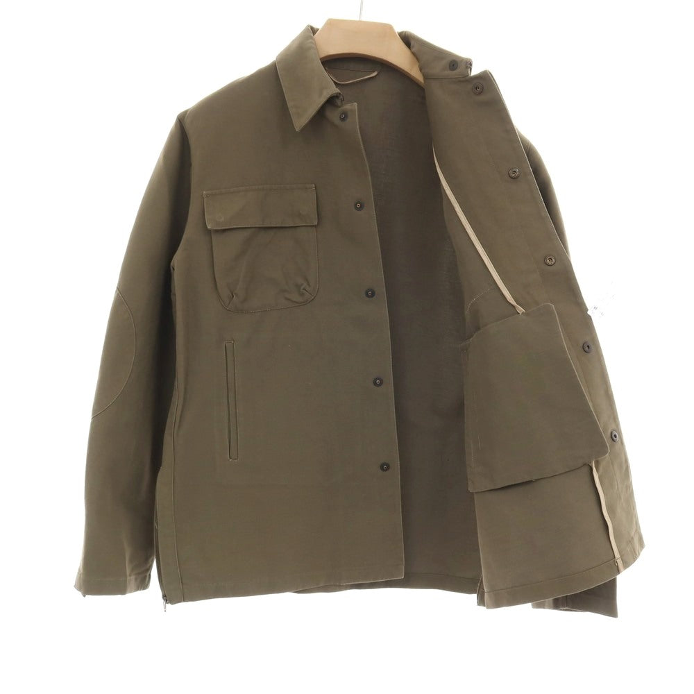 【中古】ラム HLAM コットンリネン ワークジャケット オリーブ【サイズ48】【 状態ランクC 】【 メンズ 】