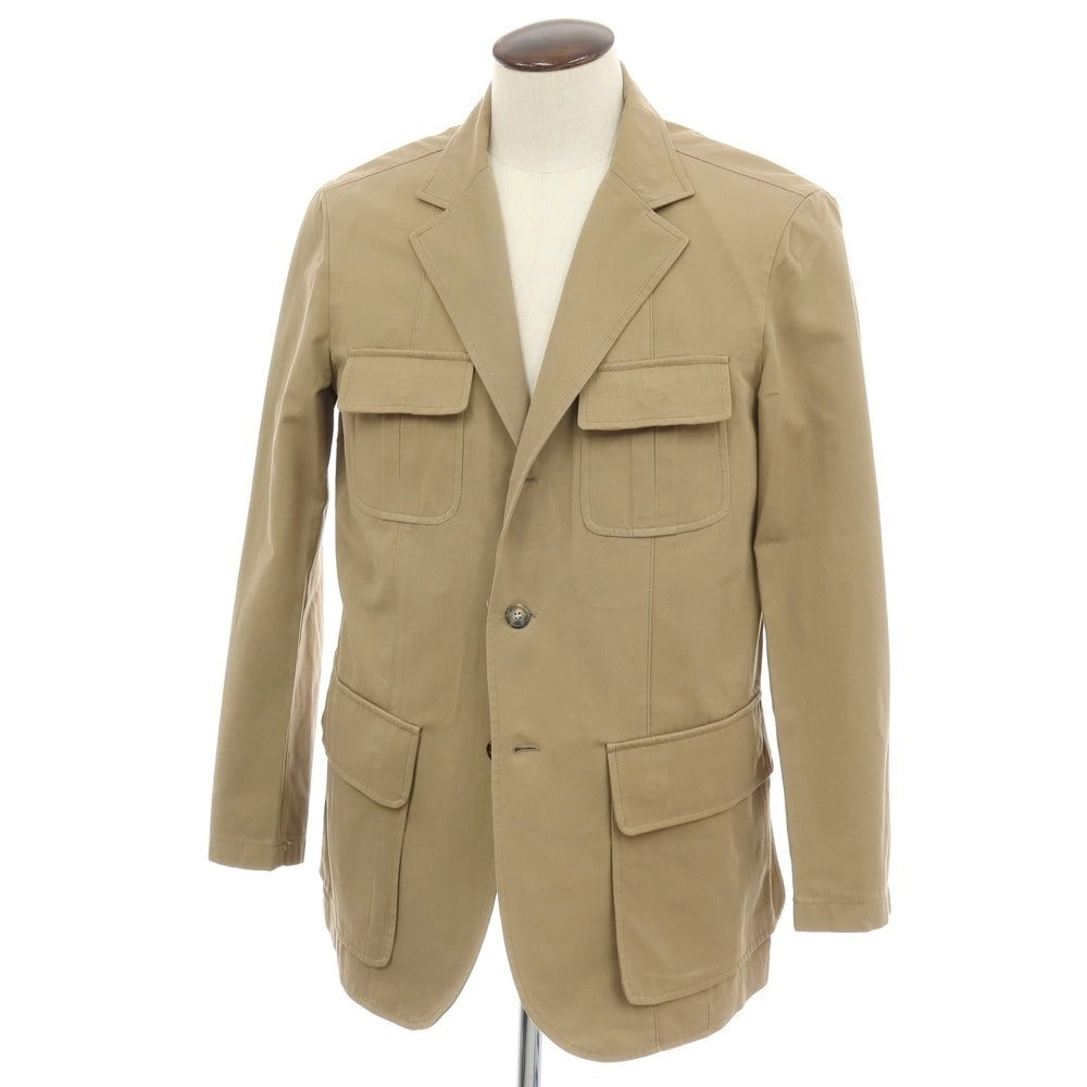 【中古】ベルベスト Belvest コットン サファリジャケット ダークベージュ【サイズ50 7R】【 状態ランクC 】【 メンズ 】