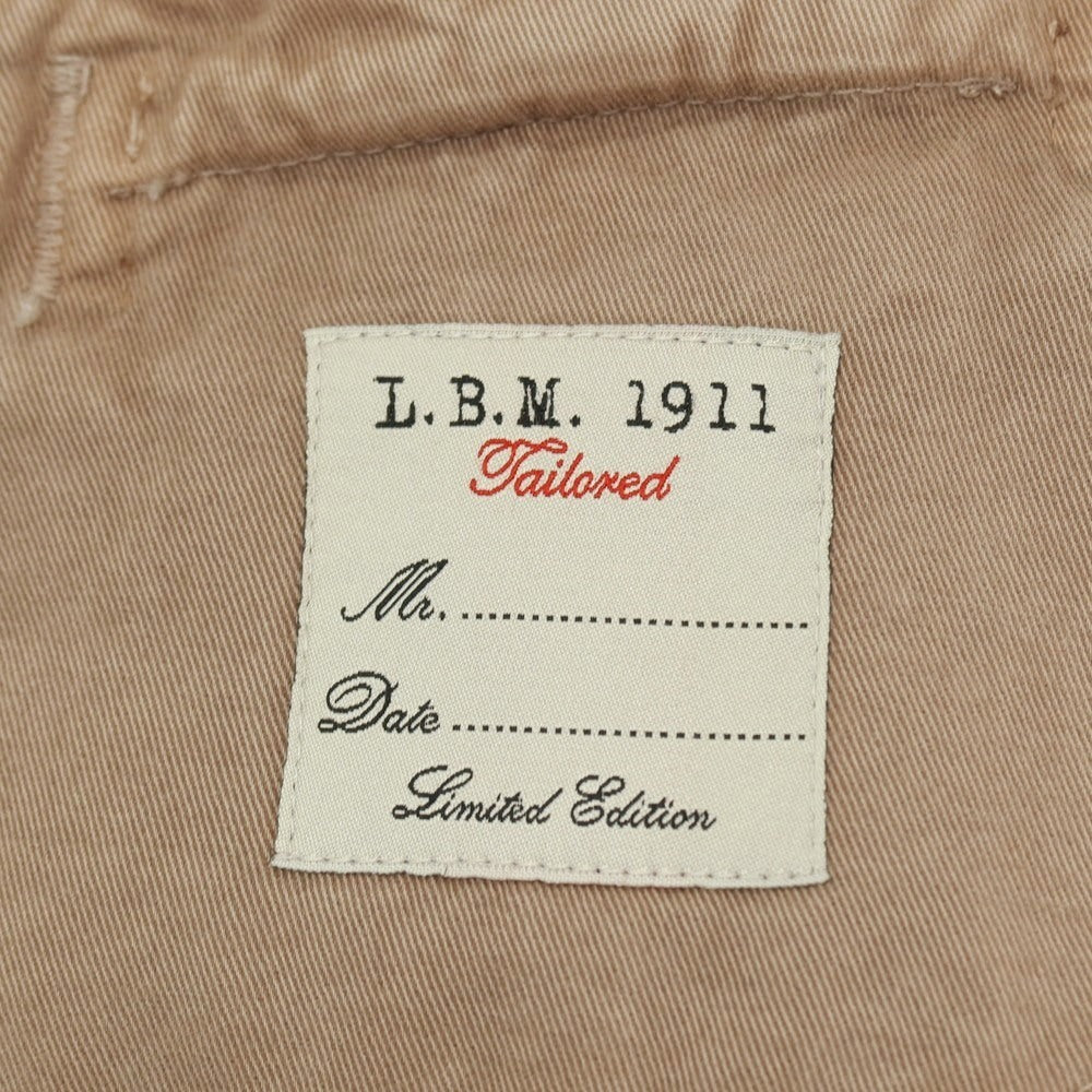 【中古】エルビーエム1911 L.B.M.1911 ツイルコットン カジュアル系ジレ ベスト ベージュ系【サイズ52】【 状態ランクB 】【 メンズ 】