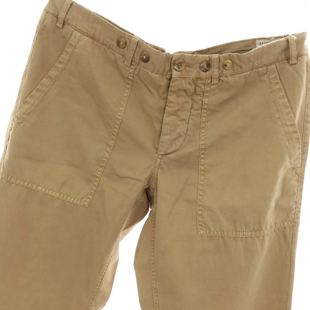 【中古】ブルネロクチネリ Brunello Cucinelli コットン カジュアルスラックスパンツ ブラウンベージュ系【サイズ50】【 状態ランクB 】【 メンズ 】