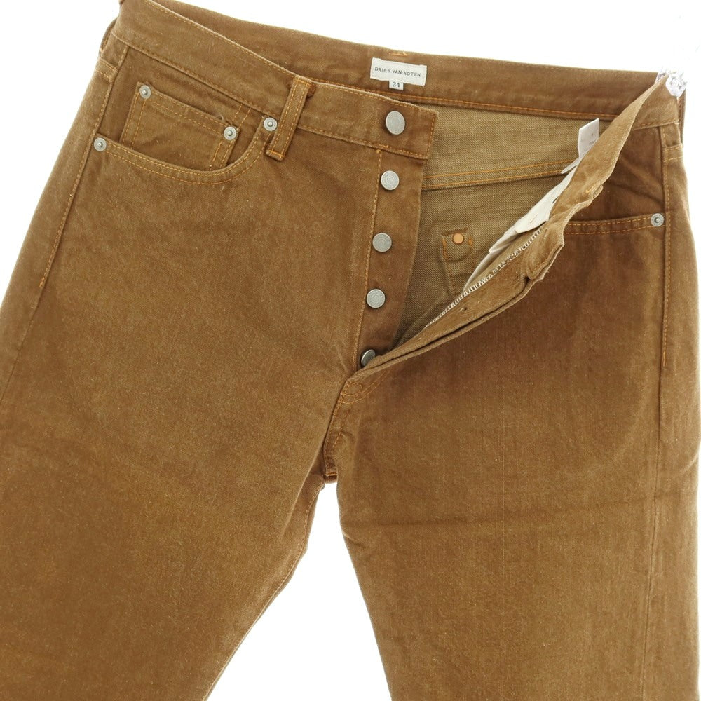【中古】ドリスヴァンノッテン DRIES VAN NOTEN コットン デニムパンツ ジーンズ ブラウン【サイズ34】【 状態ランクA 】【 メンズ 】