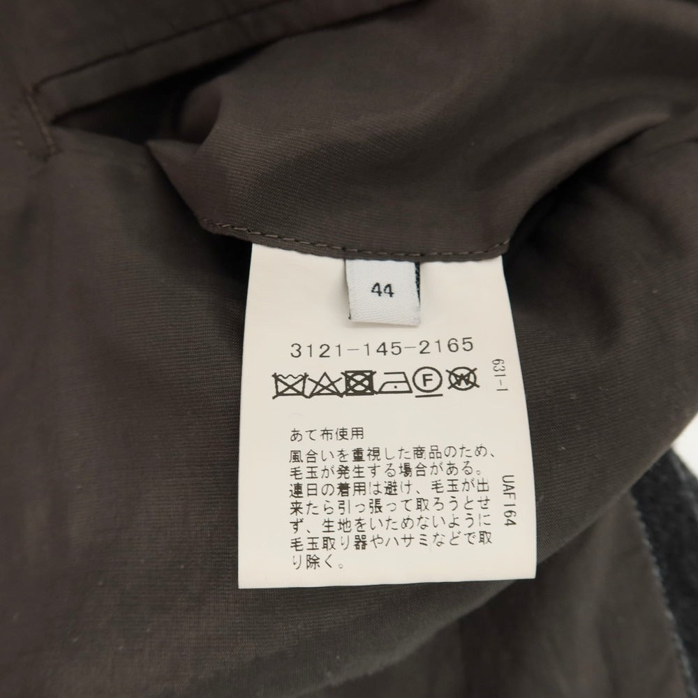 【中古】グリーンレーベルリラクシング green label relaxing ウール ストライプ 2B テーラードジャケット グレーxホワイト【サイズ44】【 状態ランクC 】【 メンズ 】