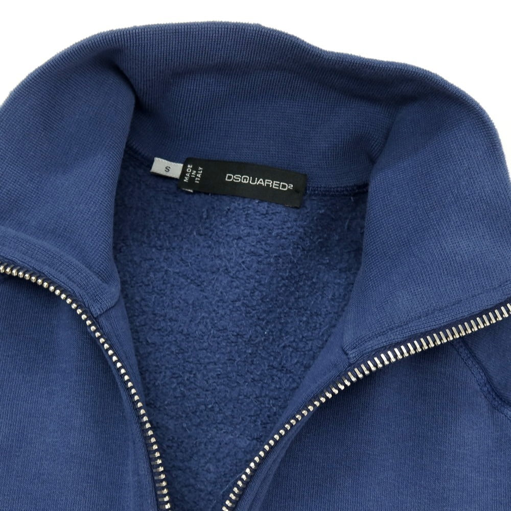 【SALE30%OFF/返品不可】【中古】ディースクエアード DSQUARED2 コットン スウェットブルゾン ダスティネイビーブルー系【 サイズS 】【 状態ランクC 】【 メンズ 】