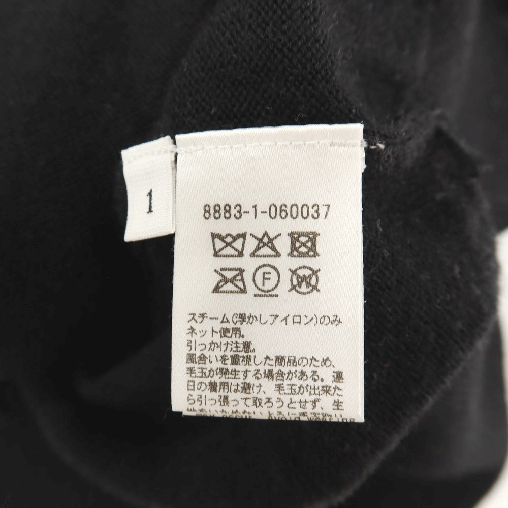 【中古】ロエフ LOEFF ダメージ加工 ウール クルーネック プルオーバーニット ブラック【サイズ1】【 状態ランクB 】【 ユニセックス 】