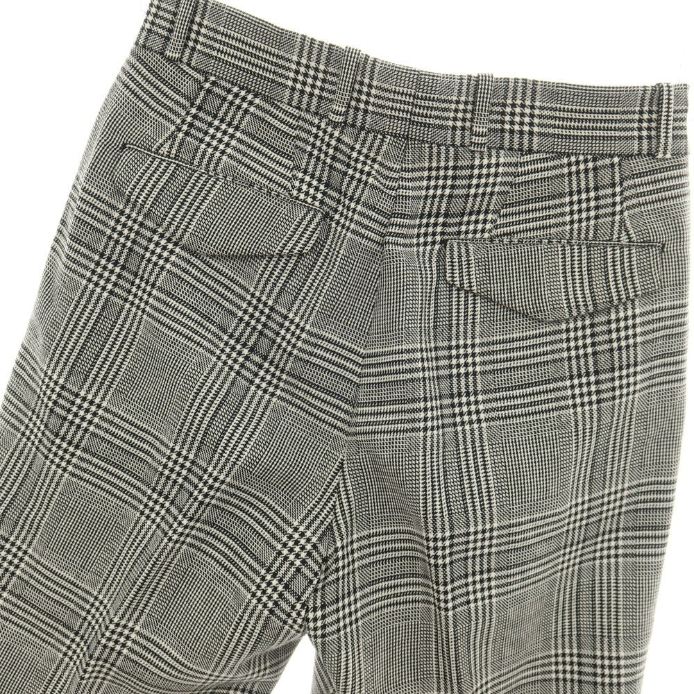 【中古】ユナイテッドアローズ UNITED ARROWS ウール グレンチェック カジュアルスラックスパンツ ブラックxホワイト【サイズS】【 状態ランクB 】【 メンズ 】