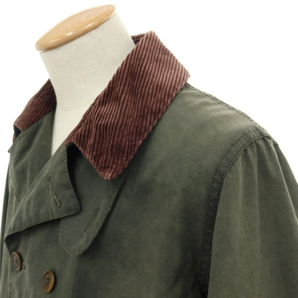 【中古】バブアー Barbour ワックスコットン HAYDON JACKET ヘイドンジャケット ダブルブレストコート オリーブグリーン【サイズ34】【 状態ランクD 】【 メンズ 】