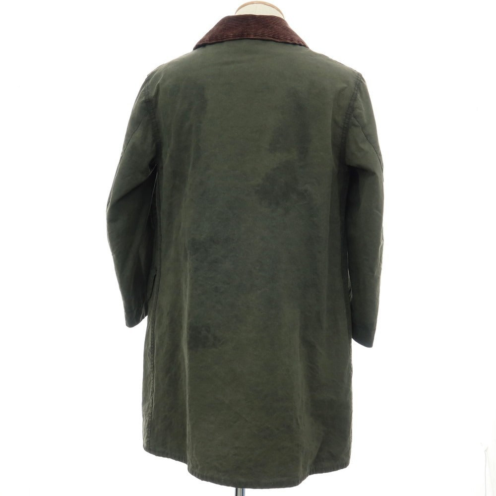【中古】バブアー Barbour ワックスコットン HAYDON JACKET ヘイドンジャケット ダブルブレストコート オリーブグリーン【サイズ34】【 状態ランクD 】【 メンズ 】