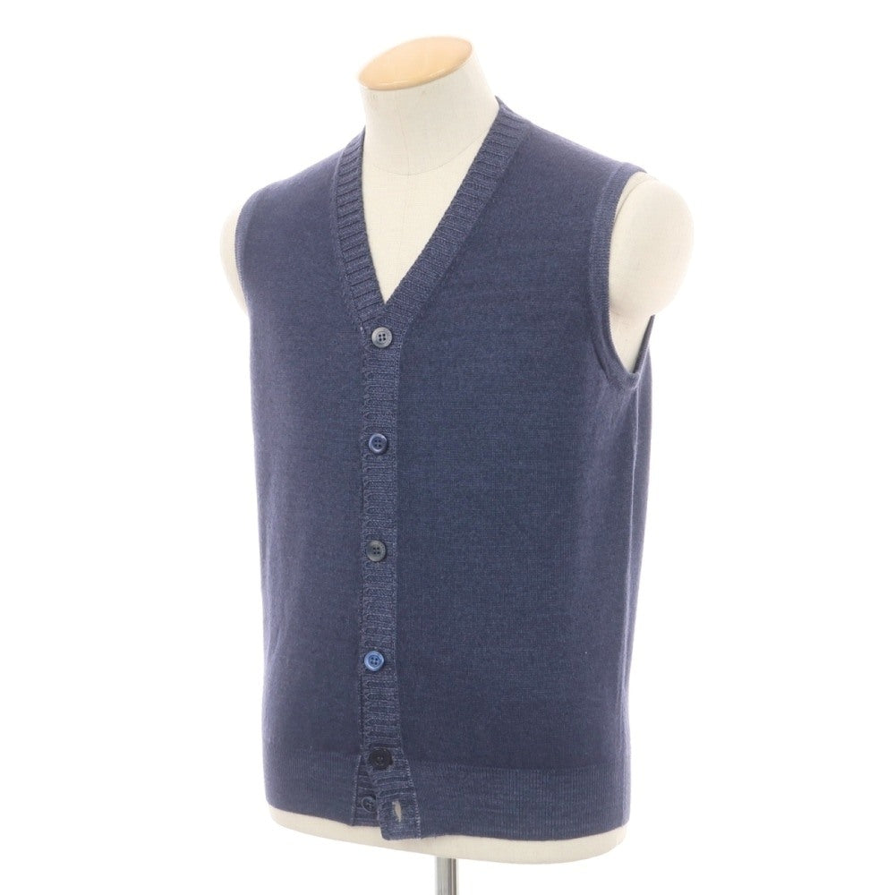 【中古】クルチアーニ CRUCIANI ウール ニットベスト ネイビー系【サイズ44】【 状態ランクB 】【 メンズ 】
