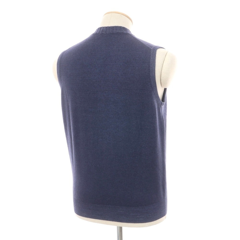 【中古】クルチアーニ CRUCIANI ウール ニットベスト ネイビー系【サイズ44】【 状態ランクB 】【 メンズ 】