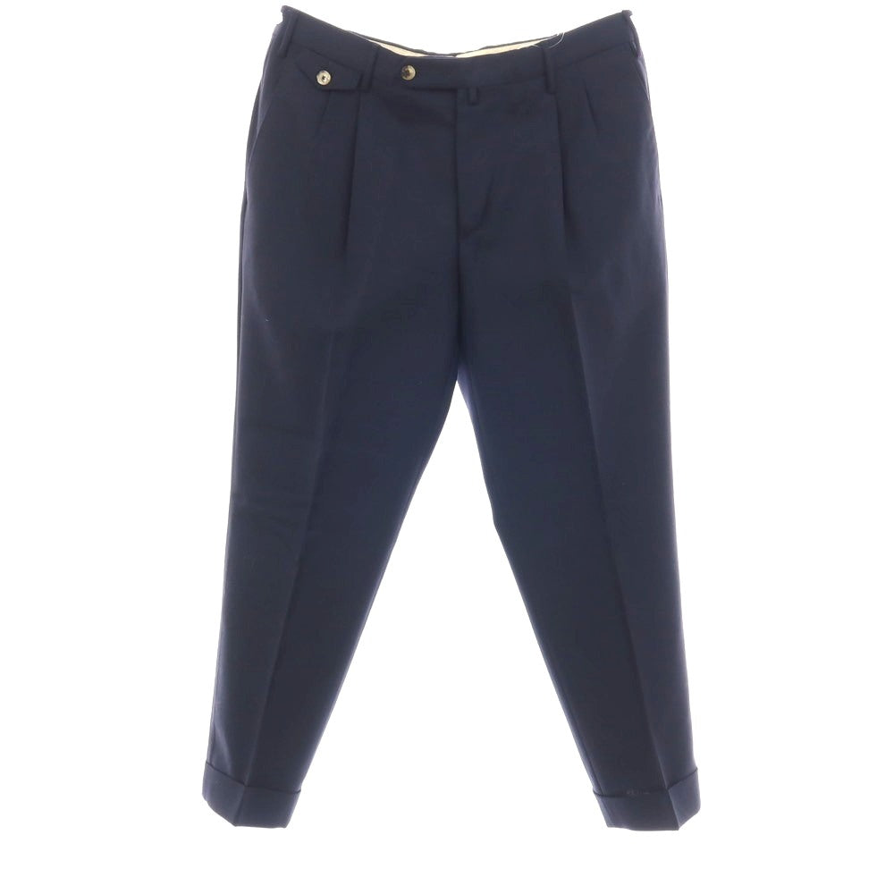 【SALE30%OFF/返品不可】【中古】ピーティーゼロウーノ PT01 the DRAPER ウール ドレススラックスパンツ ダークネイビー【 サイズ50 】【 状態ランクC 】【 メンズ 】