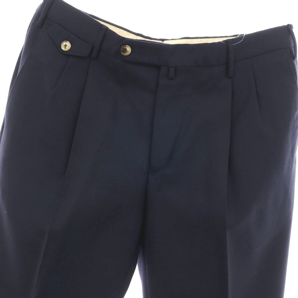 【SALE30%OFF/返品不可】【中古】ピーティーゼロウーノ PT01 the DRAPER ウール ドレススラックスパンツ ダークネイビー【 サイズ50 】【 状態ランクC 】【 メンズ 】