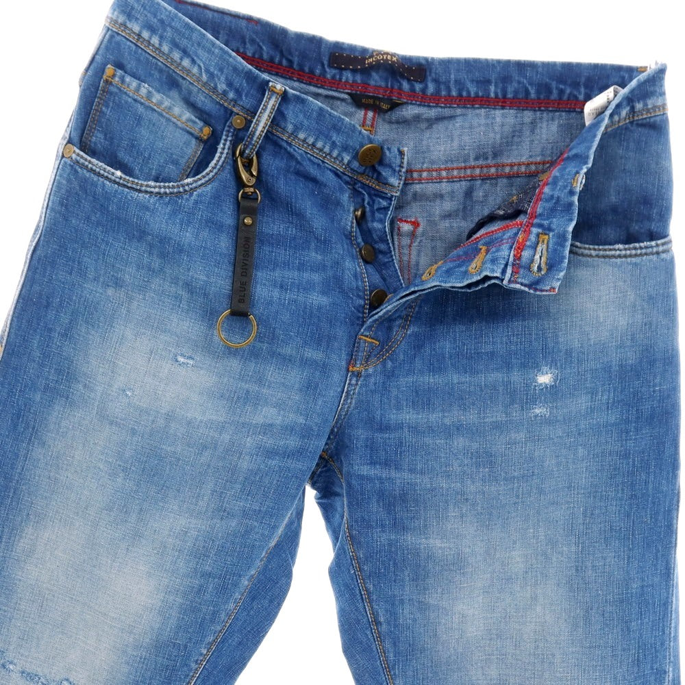 【中古】インコテックス ブルーディヴィジョン INCOTEX BLUE DIVISION コットンリネン デニムパンツ ブルー【サイズ31】【 状態ランクB 】【 メンズ 】