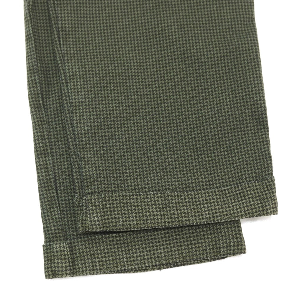 【中古】マイケルコール MICHAEL COAL CAPRI コットンポリウレタン ハウンドトゥース カジュアルスラックスパンツ グリーン【サイズ44】【 状態ランクB 】【 メンズ 】