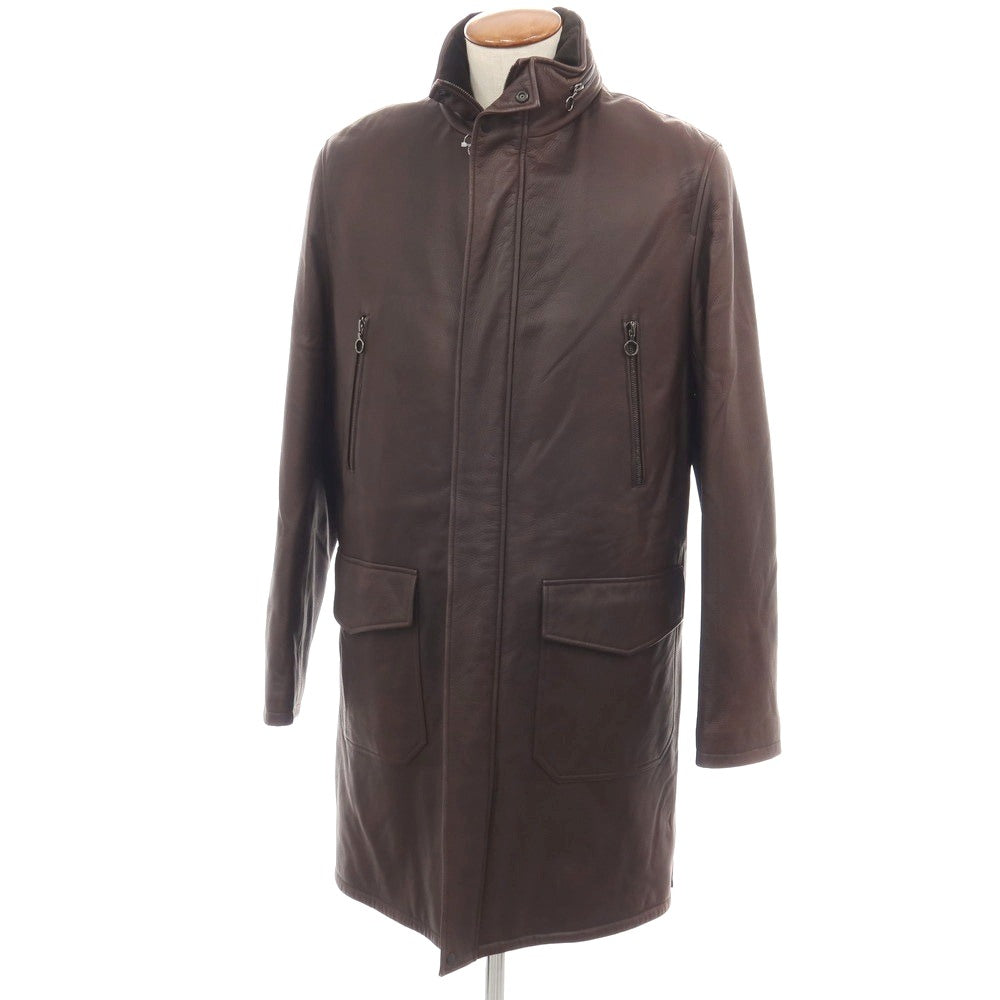 【中古】セラファン SERAPHIN 鹿革 ディアレザー 中綿入りコート ダークブラウン【サイズ48】【 状態ランクD 】【 メンズ 】