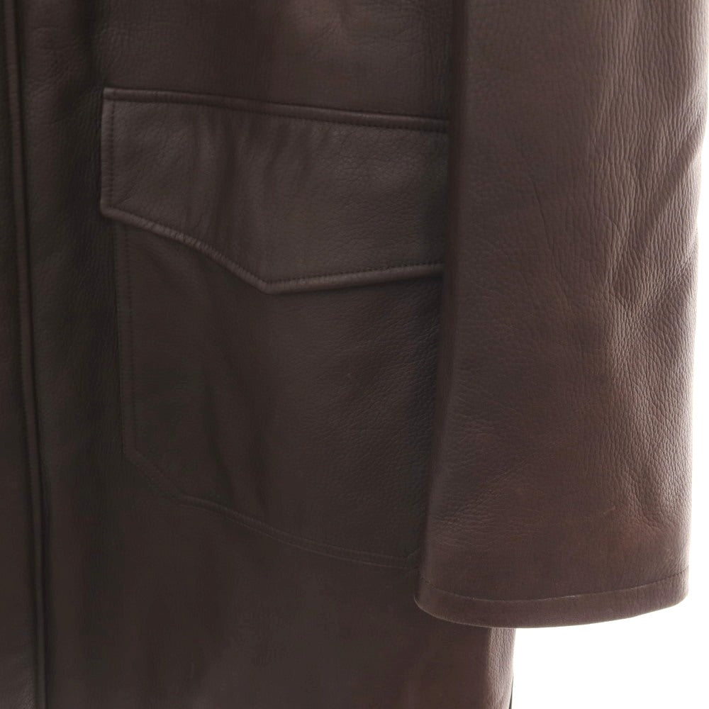 【中古】セラファン SERAPHIN 鹿革 ディアレザー 中綿入りコート ダークブラウン【サイズ48】【 状態ランクD 】【 メンズ 】