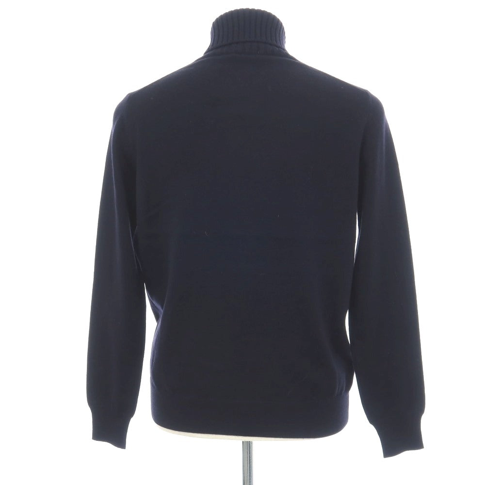 【新品】クルチアーニ CRUCIANI ウール タートルネック プルオーバーニット ダークネイビー【サイズ46】【 状態ランクN 】【 メンズ 】