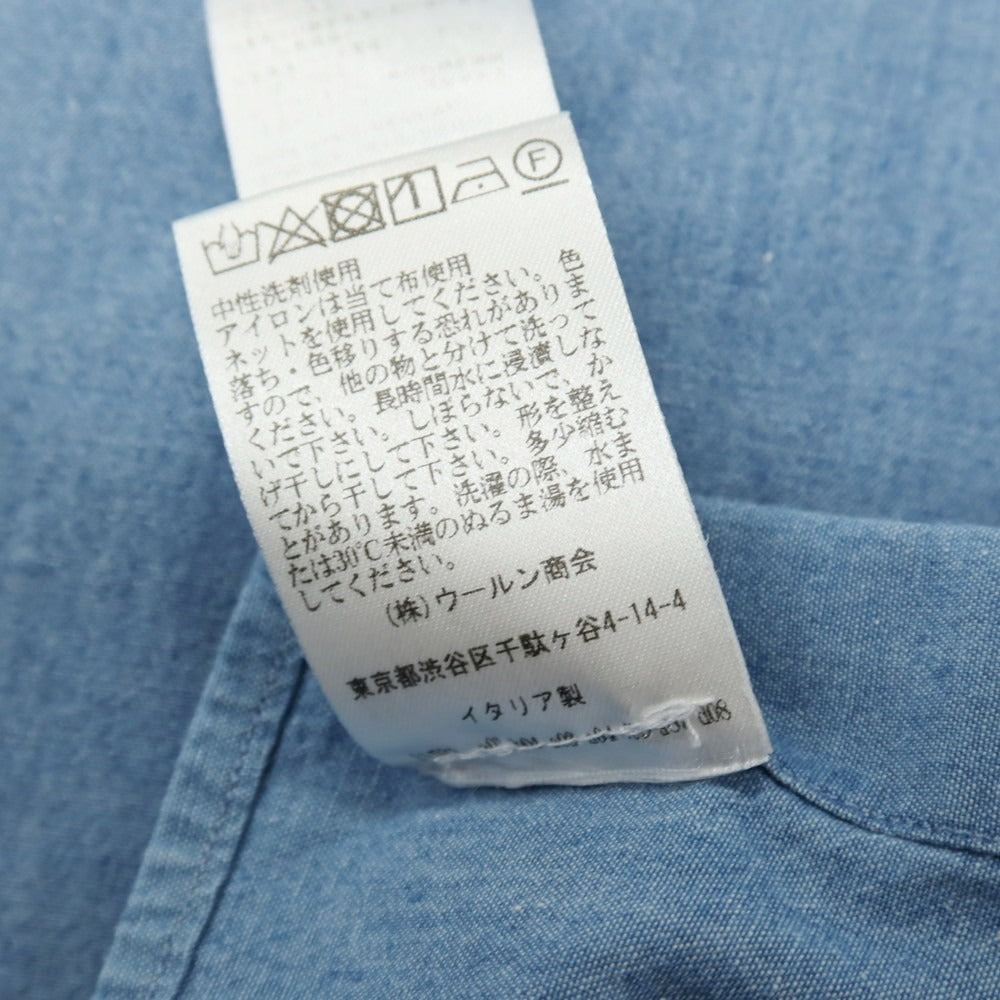 【中古】マーロ Malo コットン カジュアルシャツ ライトブルー【サイズ39】【 状態ランクD 】【 メンズ 】