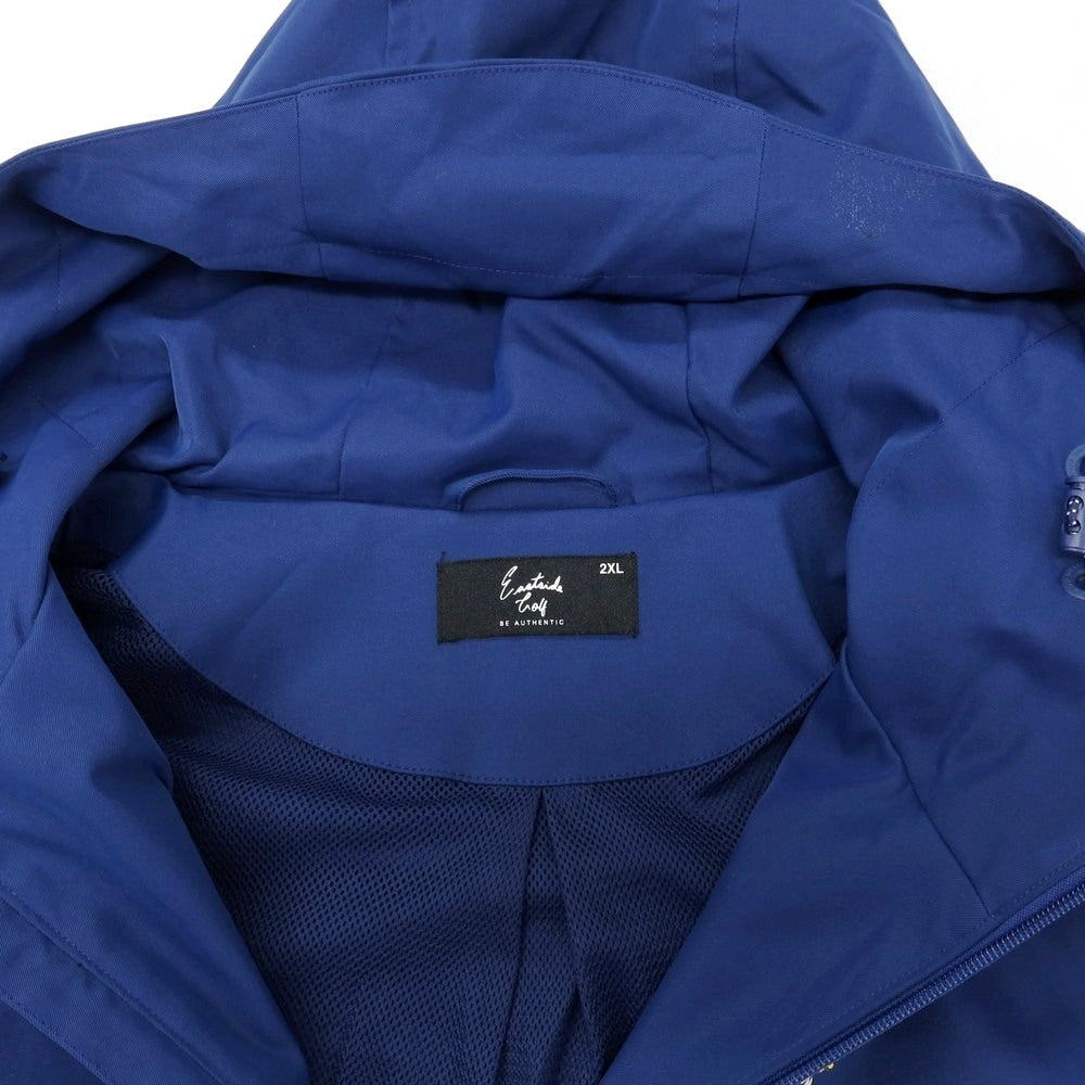 【中古】イーストサイドゴルフ Eastside Golf ポリエステル ジップアップ フーデッドブルゾン ネイビー【サイズ2XL】【 状態ランクB 】【 メンズ 】