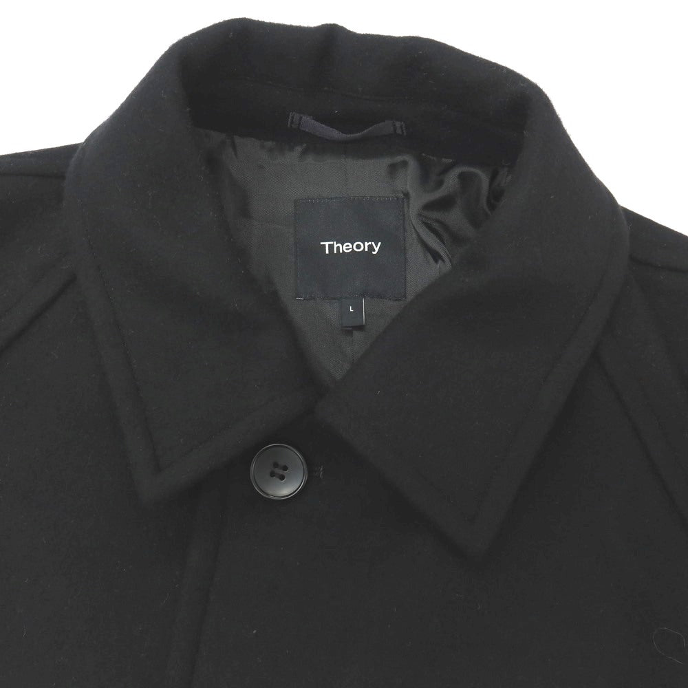【中古】セオリー theory ウール ステンカラーコート ブラック【サイズL】【 状態ランクB 】【 メンズ 】