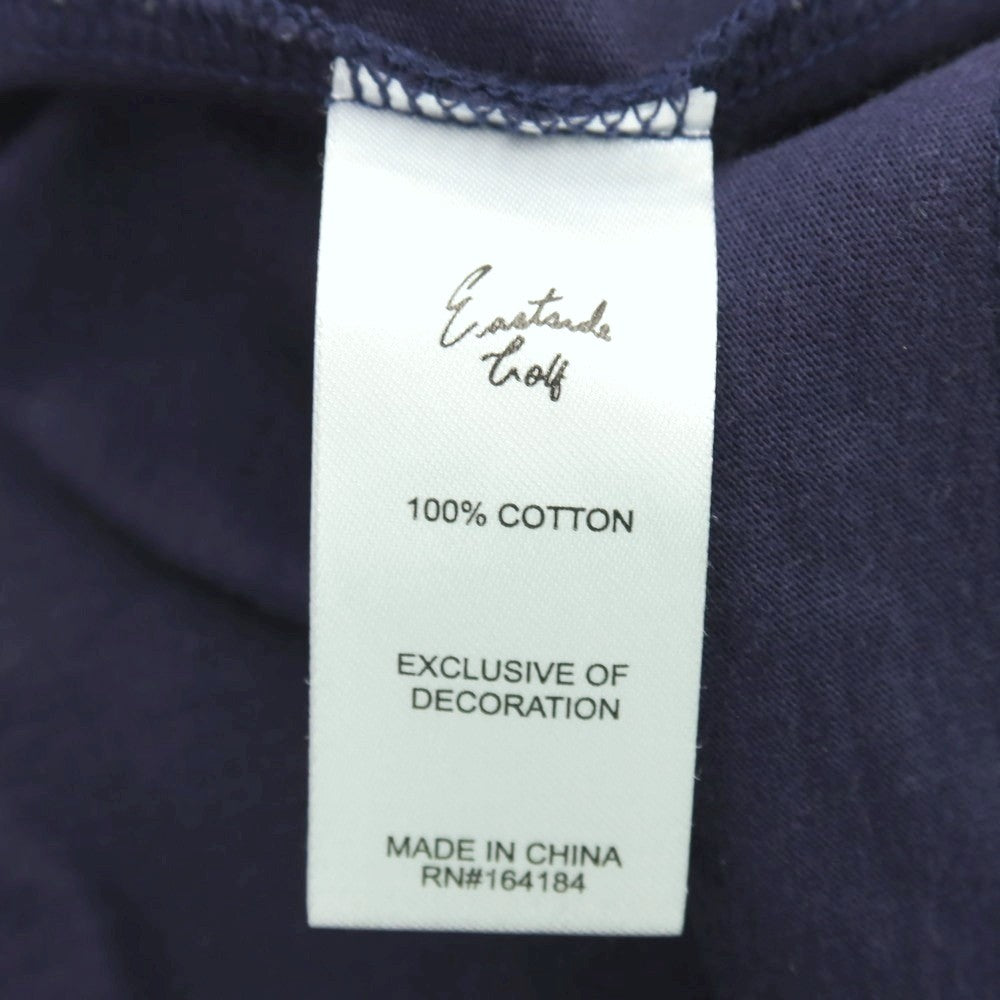 【中古】イーストサイドゴルフ Eastside Golf コットン クルーネック 半袖Tシャツ ネイビー【サイズXXL】【 状態ランクC 】【 メンズ 】