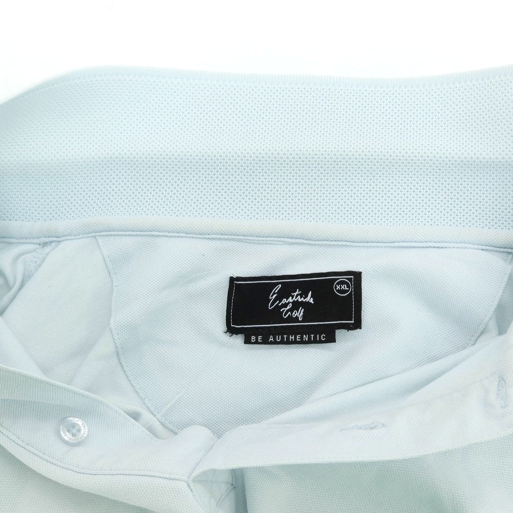 【中古】イーストサイドゴルフ Eastside Golf コットンポリエステルポリウレタン 鹿の子 半袖ポロシャツ ライトブルー【サイズXXL】【 状態ランクC 】【 メンズ 】