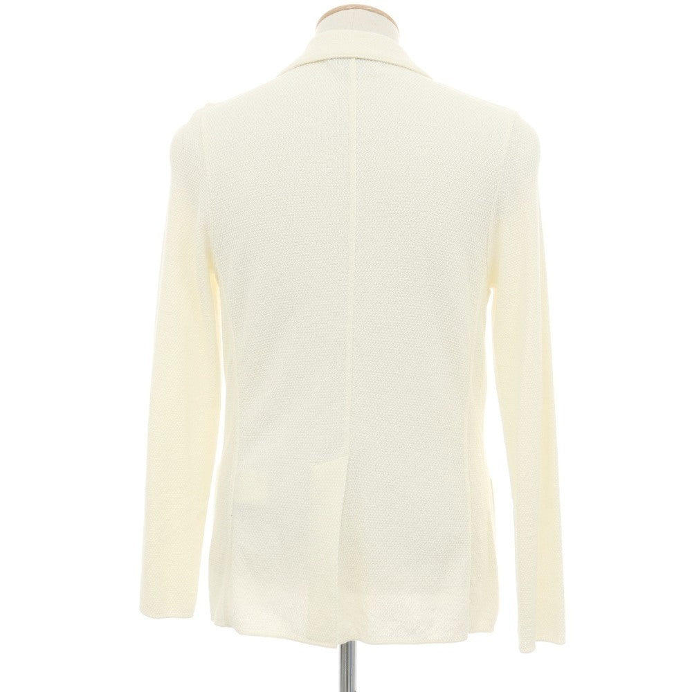 【中古】ラルディーニ LARDINI コットン 2B ニットジャケット オフホワイト【サイズXS】【 状態ランクB 】【 メンズ 】